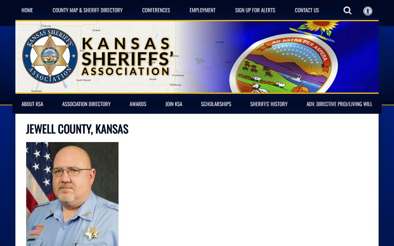 Kansas Sheriffs' Association listing for the Jewell County Sheriff's Office